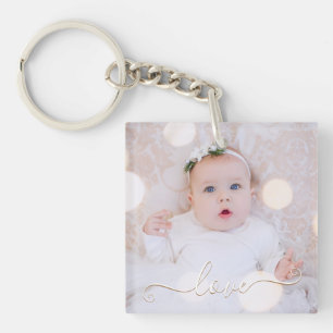 My Baby Photo Custom Keychain