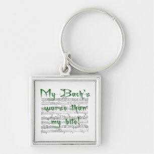 My Bach's Worse than my Bite key ring