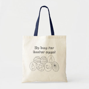 My bag for Easter eggs, coloring tote bags