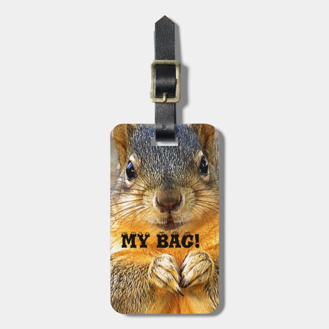MY BAG!, Squirrel Love_ Luggage Tag (Front Vertical)