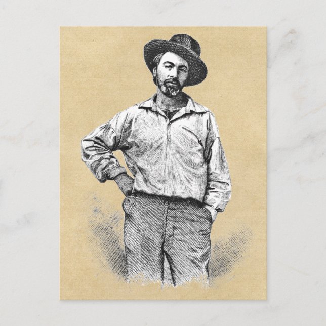 "My Barbaric Yawp" Walt Whitman Quote Postcard (Front)