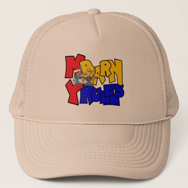 My Barn My Rules Cow Trucker Hat (Front)