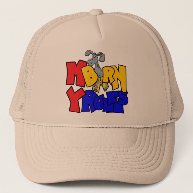 My Barn My Rules Donkey Trucker Hat (Front)