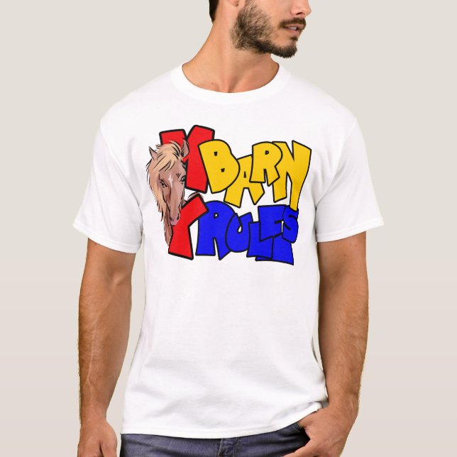 My Barn My Rules Horse T-Shirt (Front)