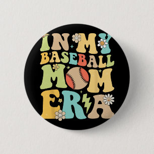 My Baseball Mum Era Funny Baseball Mama Mothers Da 6 Cm Round Badge