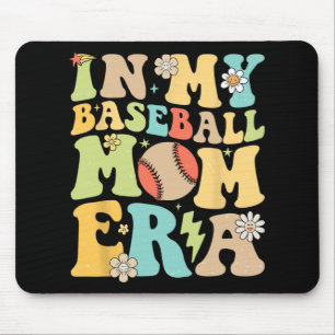 My Baseball Mum Era Funny Baseball Mama Mothers Da Mouse Pad