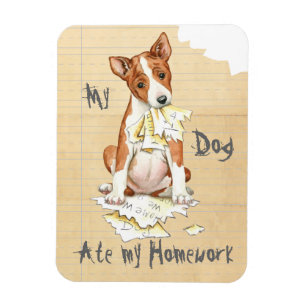 My Basenji Ate My Homework Magnet