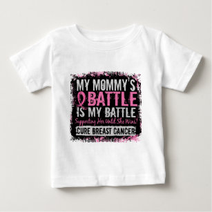 My Battle Too 2 Breast Cancer Mummy Baby T-Shirt