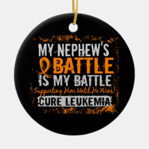 My Battle Too 2 Leukaemia Nephew Ceramic Ornament