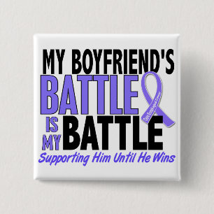 My Battle Too Boyfriend Oesophageal Cancer 15 Cm Square Badge