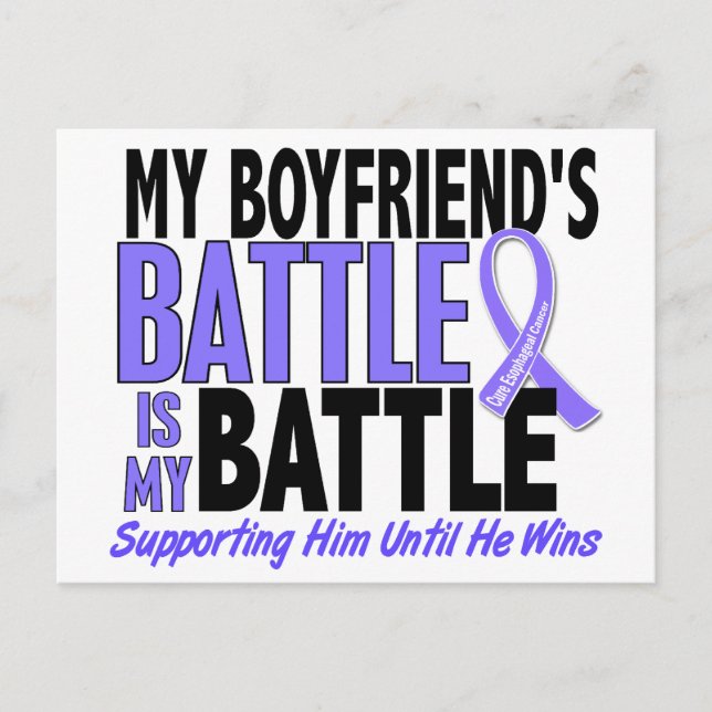 My Battle Too Boyfriend Oesophageal Cancer Postcard (Front)