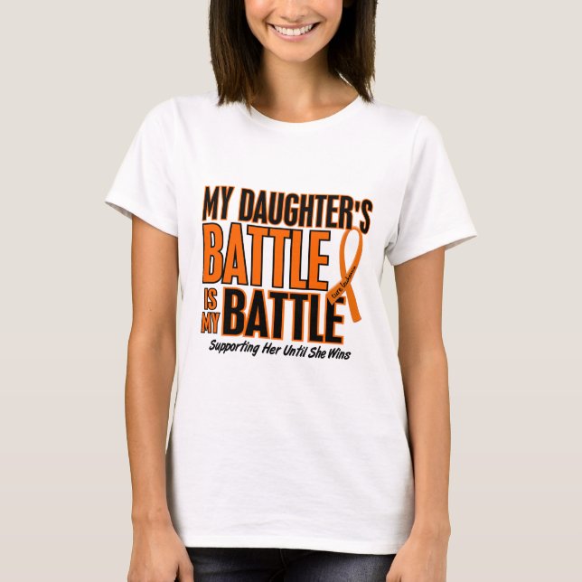 My Battle Too Daughter Leukaemia T-Shirt (Front)