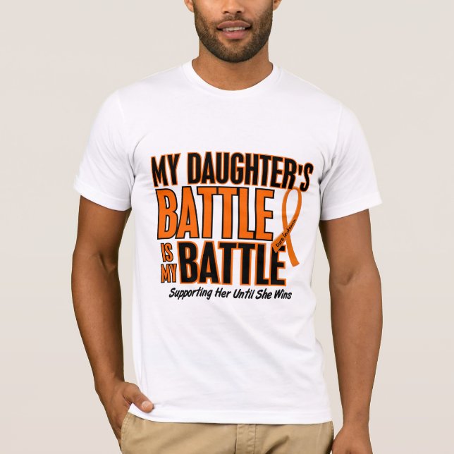 My Battle Too Daughter Leukaemia T-Shirt (Front)