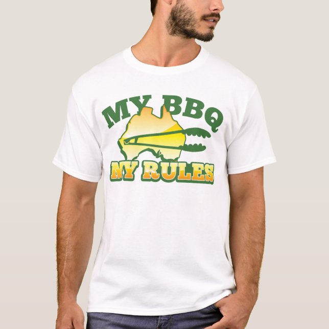 MY BBQ MY RULES aussie design T-Shirt (Front)