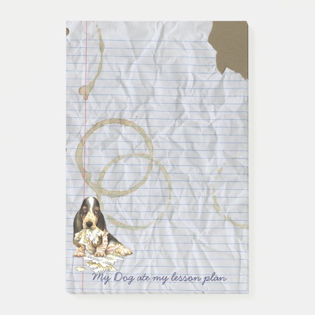 My Beagle Ate my Lesson Plan Post-it Notes (Front)