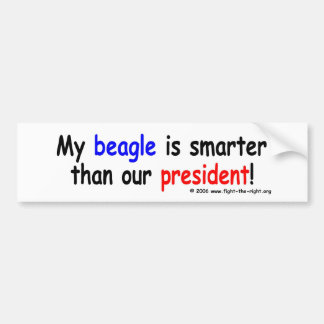 My Beagle is Smarter than our President Bumper Sticker