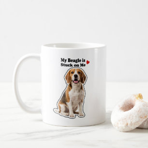 My Beagle Is Stuck On Me Cute Dog Lover Coffee Mug