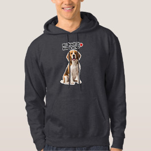 My Beagle Is Stuck On Me Dog Lover Hoodie
