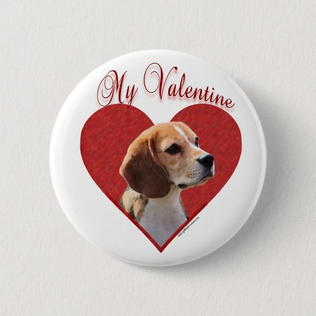 My Beagle Valentine 6 Cm Round Badge (Front)
