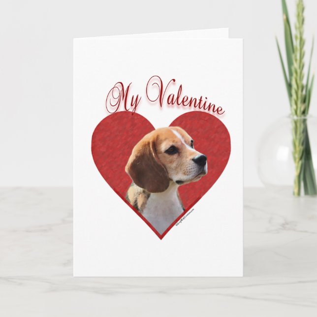 My Beagle Valentine Holiday Card (Front)