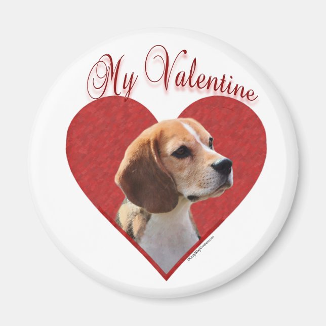 My Beagle Valentine Magnet (Front)