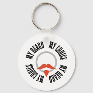 My Beard, My Choice - Red Goatee Key Ring