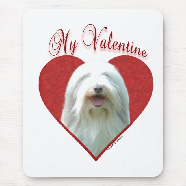 My Bearded Collie Valentine Mouse Pad (Front)