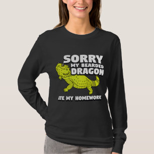 My Bearded Dragon Ate My Homework Pogona Reptile T-Shirt