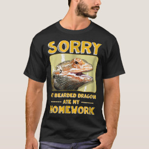 My Bearded Dragon Ate My Homework Pogona School T-Shirt