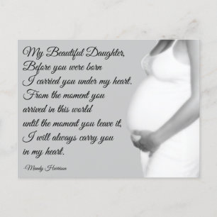 My Beautiful Daughter From Mum Motherhood Quote Postcard