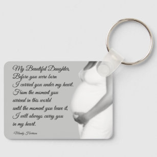 My Beautiful Daughter From Mum Pregnancy Quote Key Ring