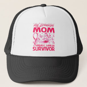 My Beautiful Mum Breast Cancer Survivor Butterfly. Trucker Hat