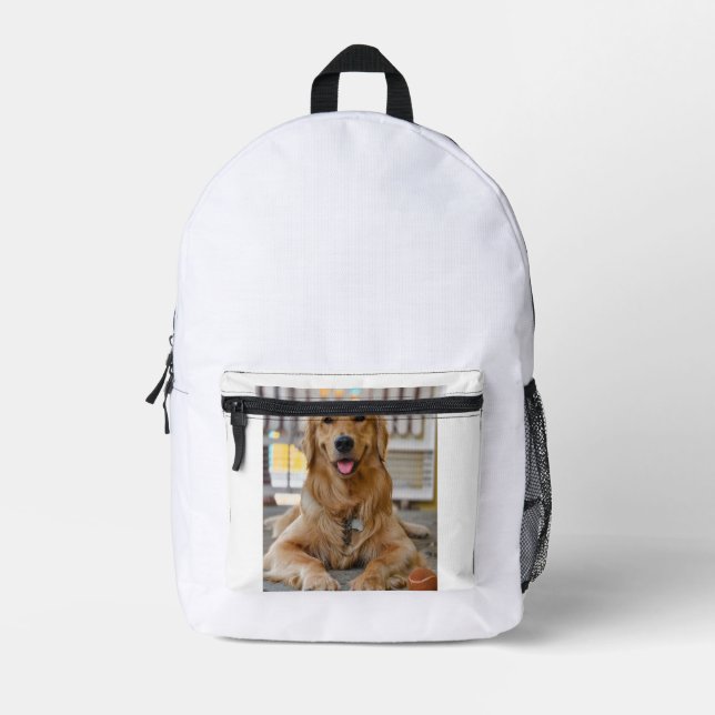 my beautiful pet printed backpack (Front)