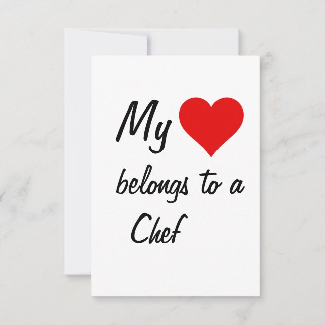 My Belongs To A Chef Card (Front)