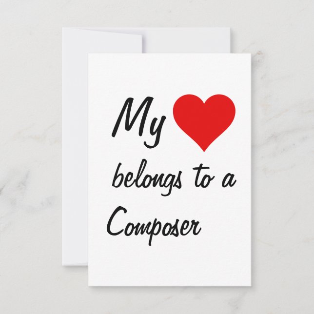 My Belongs To A Composer Card (Front)