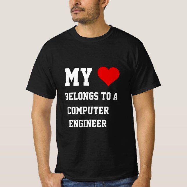 My Belongs To A Computer Engineer T-Shirt (Front)