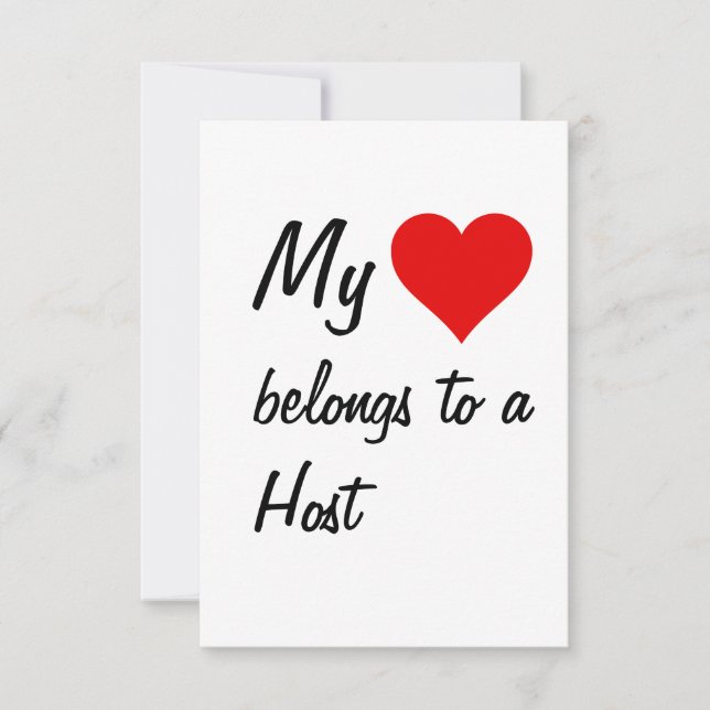 My Belongs To A Host Card (Front)