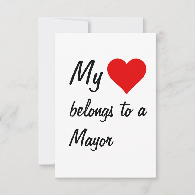 My Belongs To A Mayor Card (Front)