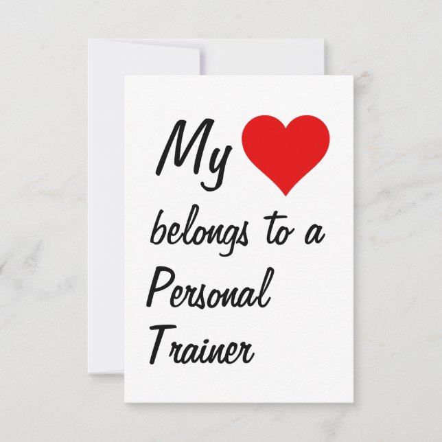 My Belongs To A Personal Trainer Card (Front)