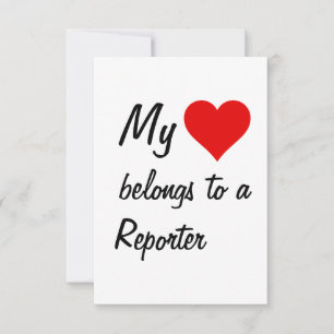 My Belongs To A Reporter Card