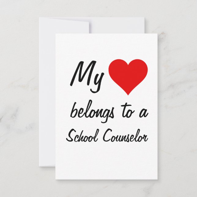 My Belongs To A School Counsellor Card (Front)