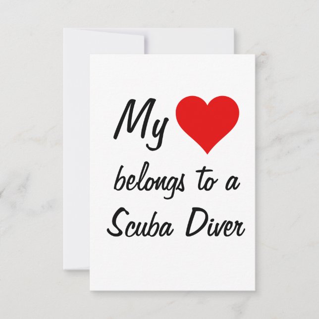 My Belongs To A Scuba Diver Card (Front)