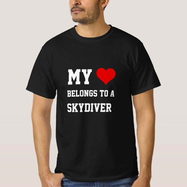 My Belongs To A Skydiver T-Shirt (Front)