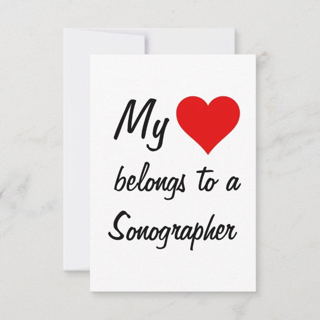 My Belongs To A Sonographer Card (Front)