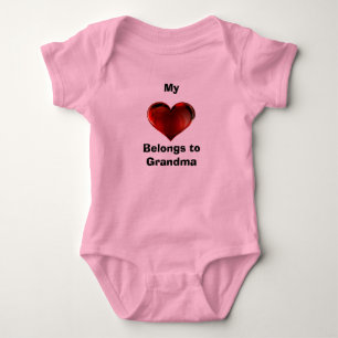 My ♥️ Belongs to Grandma Baby Bodysuit