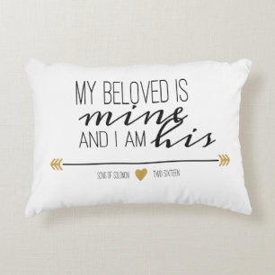 My Beloved is Mine, Scripture Decorative Cushion