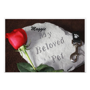 My Beloved Pet Memorial Stone Photo Print