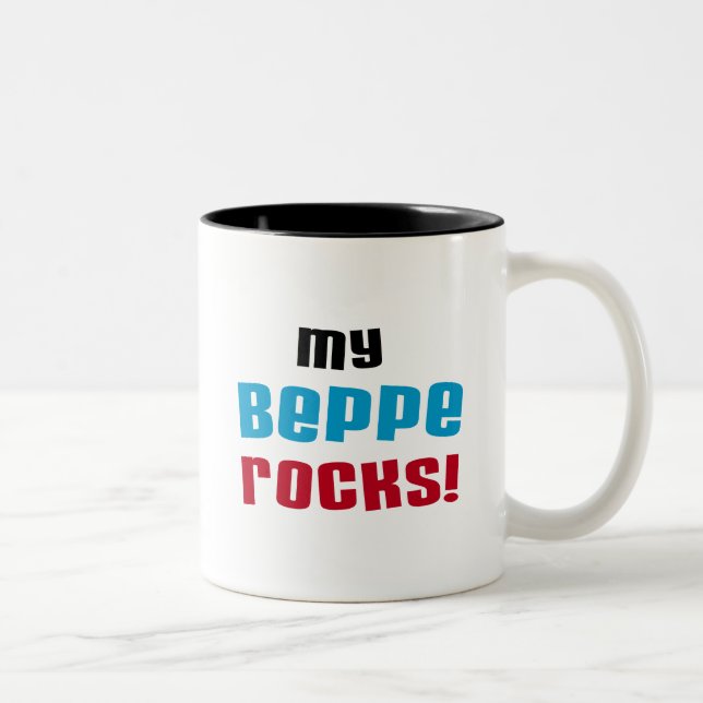 My Beppe Rocks T-shirts and Gifts Two-Tone Coffee Mug (Right)