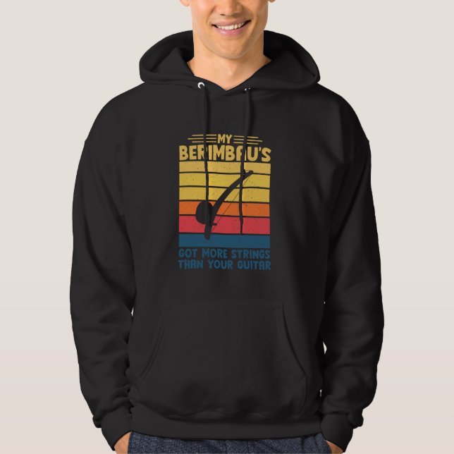 My Berimbaus got more Strings than your Guitar Cap Hoodie (Front)