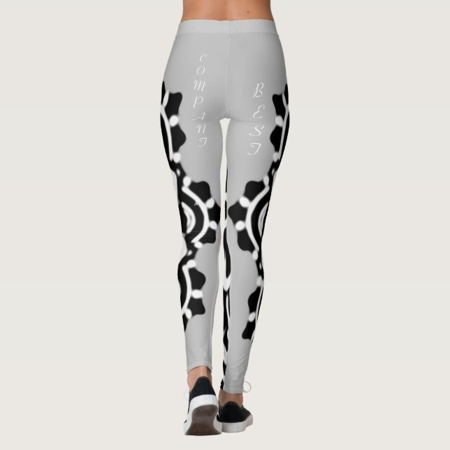 MY BEST COMPANIAN MANDALA ART IN BLACK FLORAL LEGGINGS (Back)